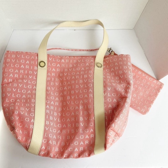 BVLGARI ✨Logomania Sophia Tote with Pouch NWT - Picture 3 of 15